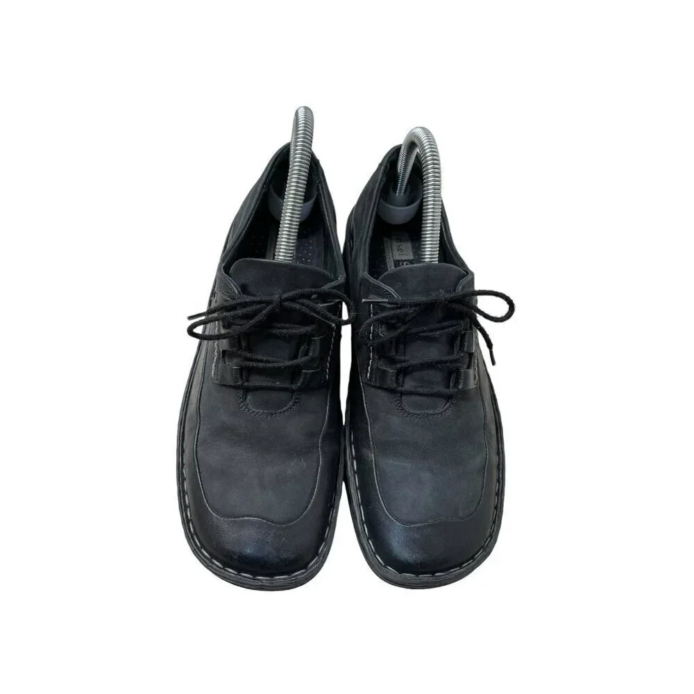 Josef Seibel Black Leather Oxford The European Comfort Shoe Men’s 40 US 7